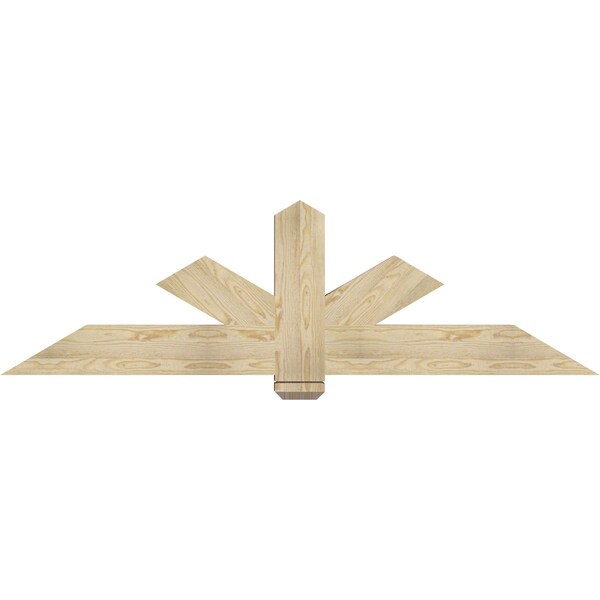 Ekena Millwork Kennewick Rough Sawn Timber Gable Bracket, Douglas Fir, 72"W x 21"H x 4"D x 6"F, 7/12 Pitch GBW072X21X0406KEN00RDF - main
